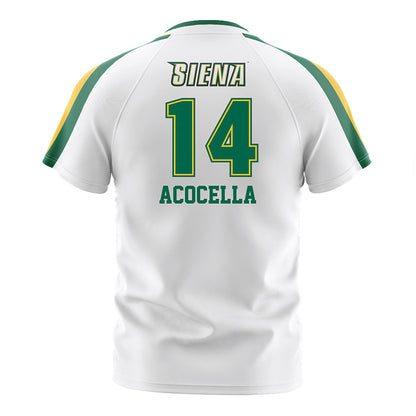 Siena - NCAA Men's Soccer : Nico Acocella - White Soccer Jersey-1