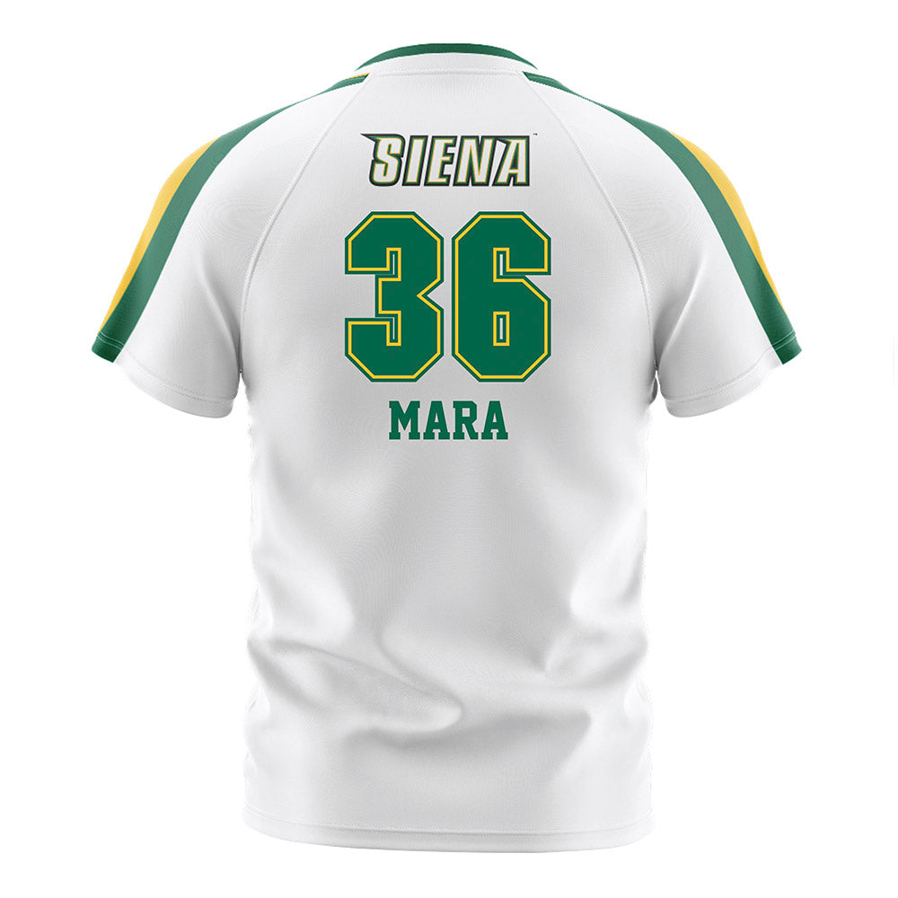 Siena - NCAA Men's Soccer : Lee Mara - White Soccer Jersey-1