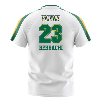 Siena - NCAA Men's Soccer : Rayan Berbachi - White Soccer Jersey-1
