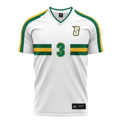 Siena - NCAA Men's Soccer : Karl Teddy Tchounjin - White Soccer Jersey-0
