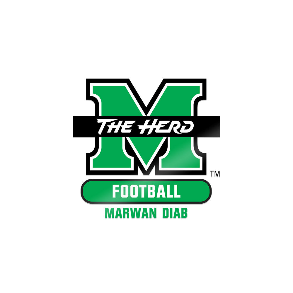 Marshall - NCAA Football : Marwan Diab - Sticker-0