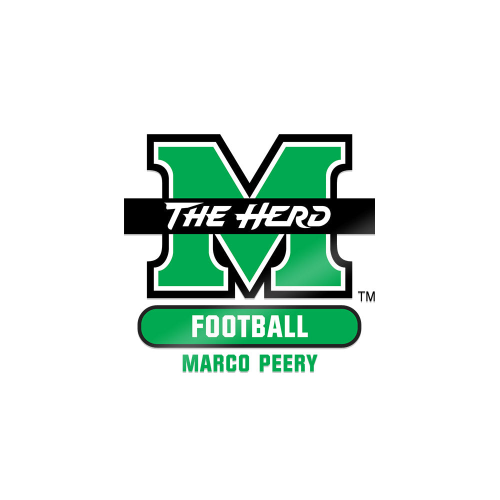 Marshall - NCAA Football : Marco Peery - Sticker-0