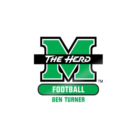 Marshall - NCAA Football : Ben Turner - Sticker-0