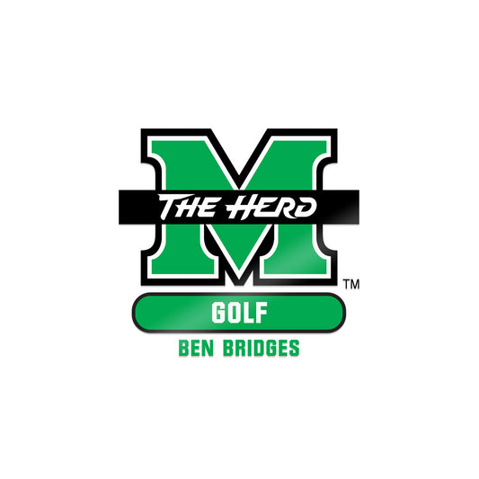 Marshall - NCAA Men's Golf : Ben Bridges - Sticker-0