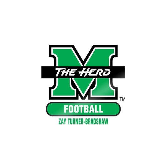 Marshall - NCAA Football : Zay Turner-Bradshaw - Sticker-0