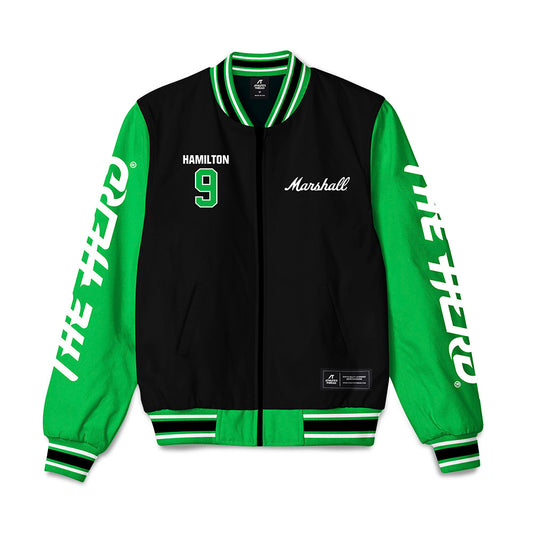 Marshall - NCAA Football : Christian Hamilton - Bomber Jacket-0