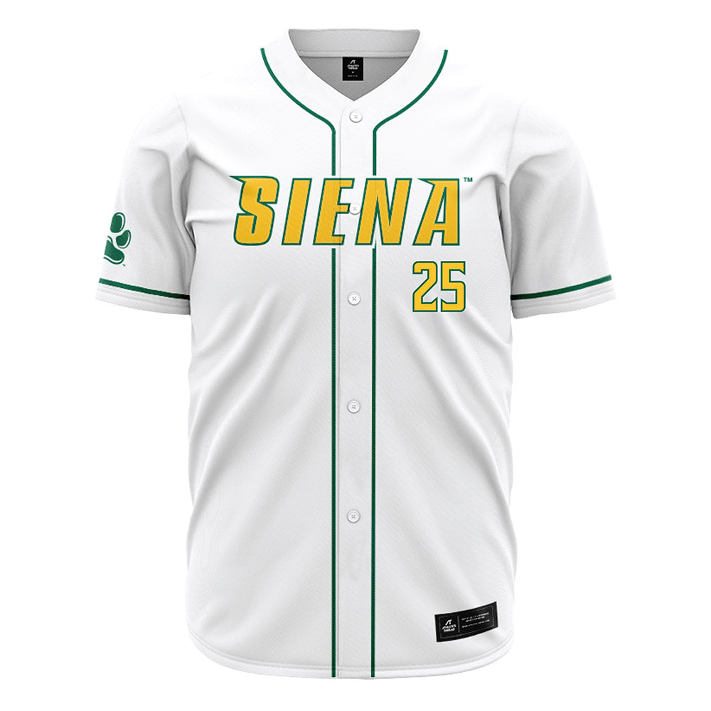 Siena - NCAA Baseball : Sam Falace - White Jersey-0