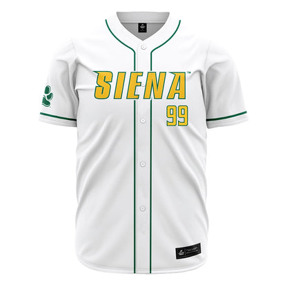 Siena - NCAA Baseball : Casey Vaughn - White Jersey