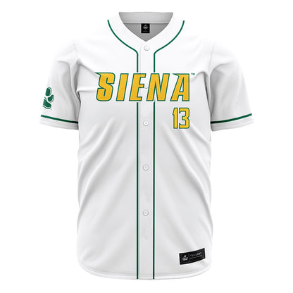 Siena - NCAA Baseball : Steven Ramirez - White Jersey-0