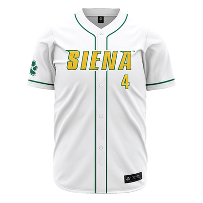 Siena - NCAA Baseball : Aidan Paradine - White Jersey
