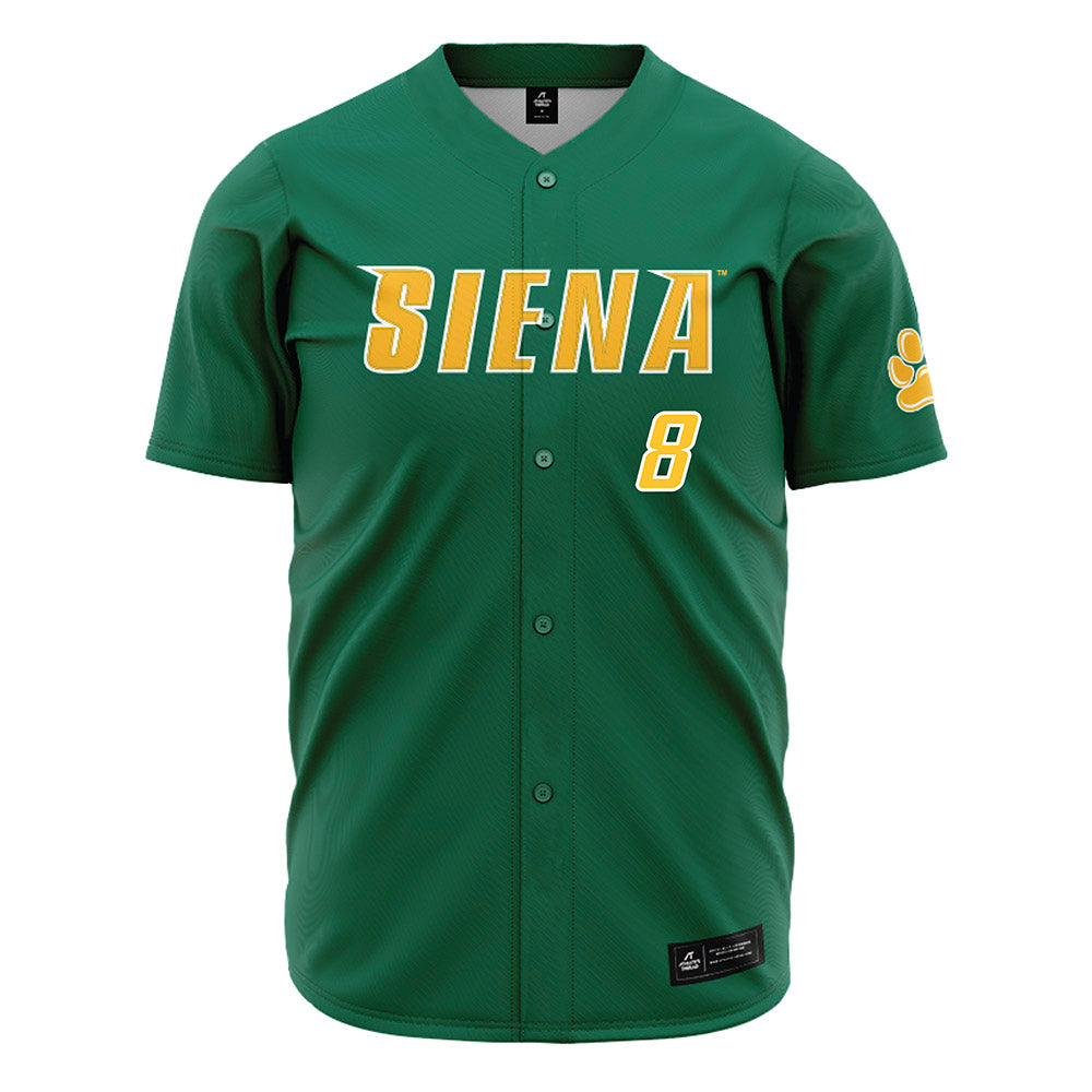 Siena - NCAA Baseball : Joe D'Elia - Green Jersey