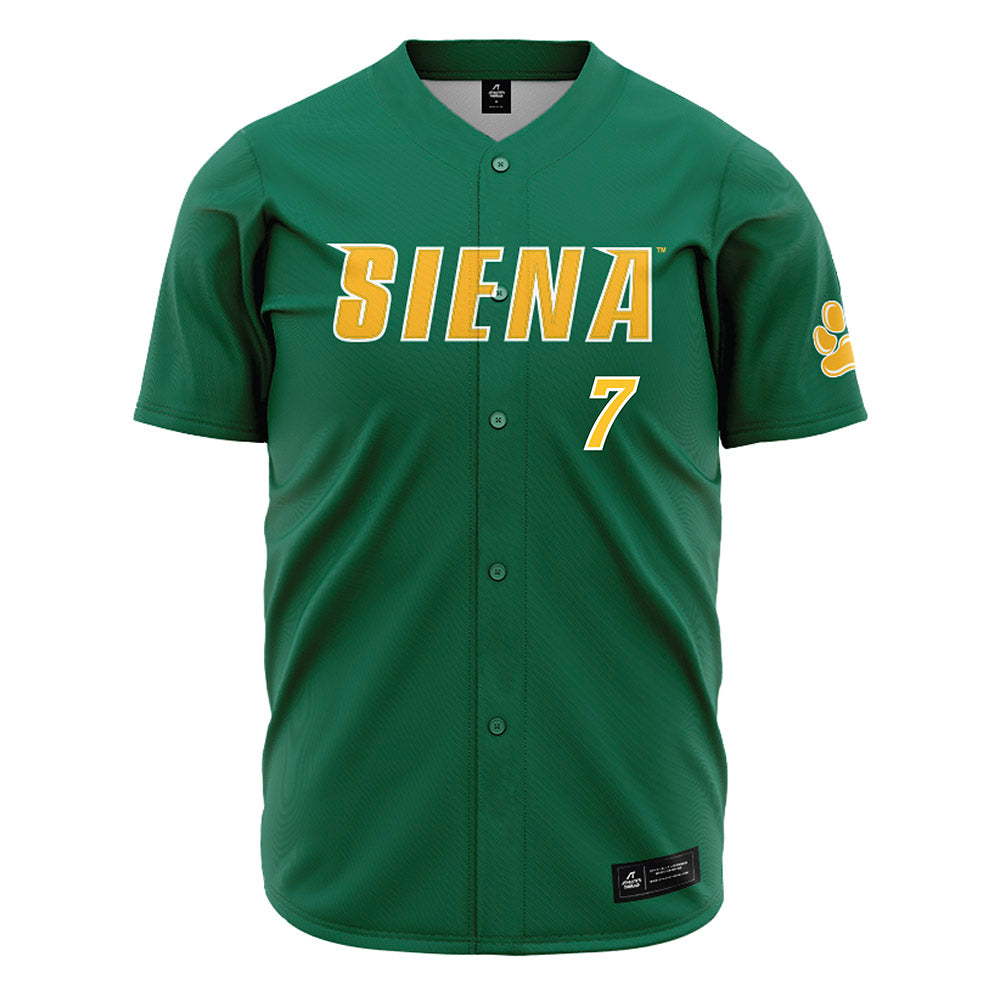 Siena - NCAA Baseball : Kobe Stenson - Green Jersey