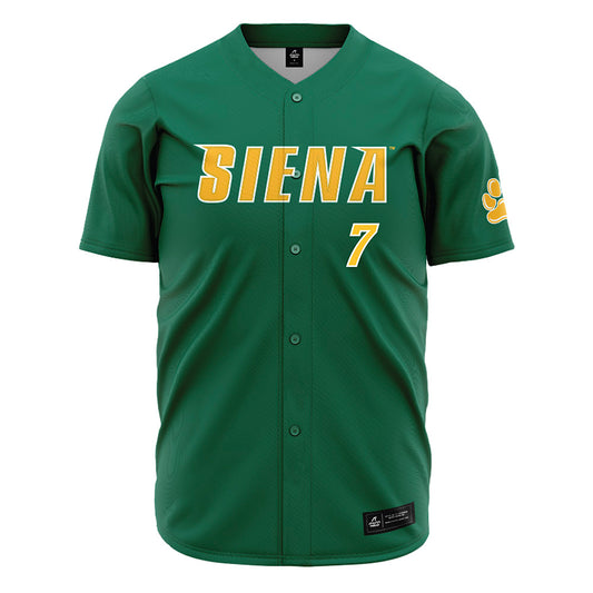 Siena - NCAA Baseball : Kobe Stenson - Green Jersey
