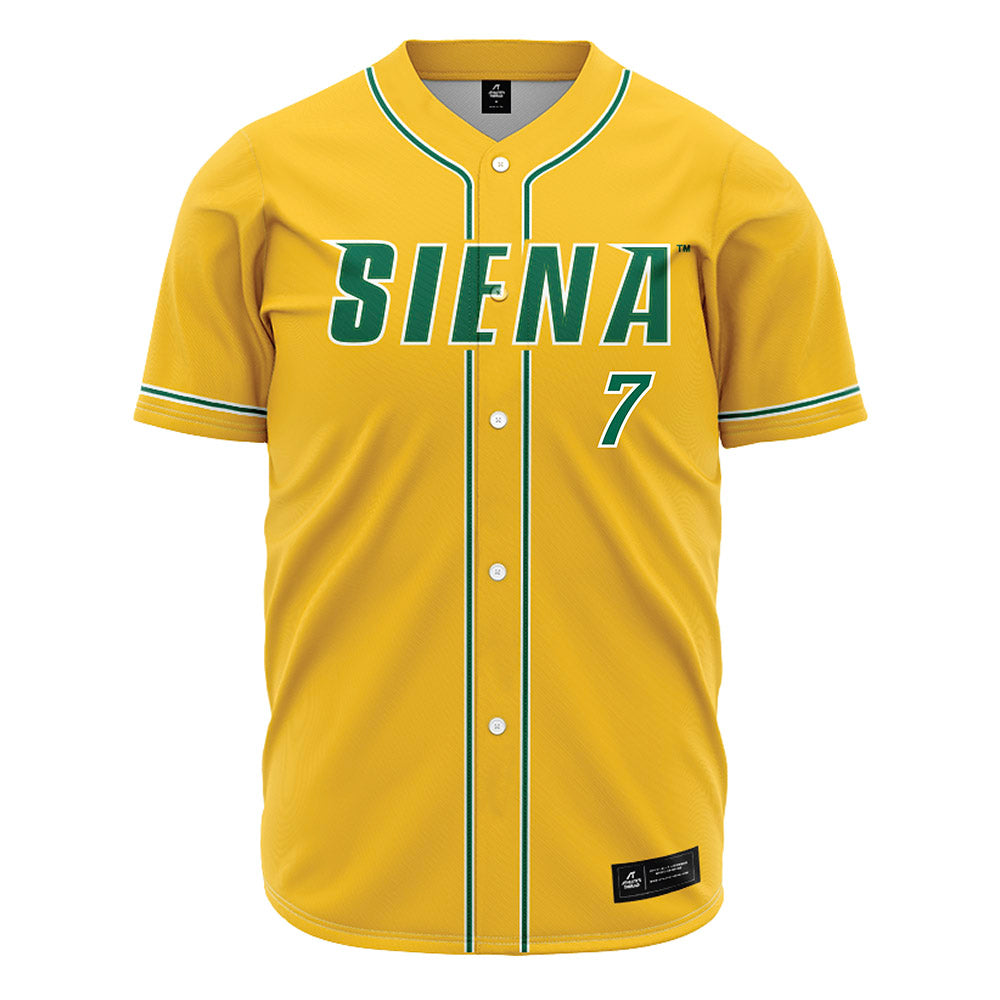 Siena - NCAA Baseball : Kobe Stenson - Gold Jersey