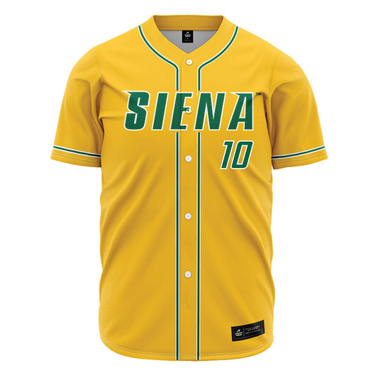 Siena - NCAA Baseball : Tyler Sausville - Gold Jersey