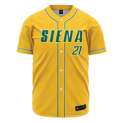 Siena - NCAA Baseball : Nolan Puglisi - Gold Jersey