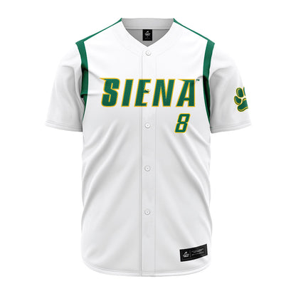 Siena - NCAA Baseball : Joe D'Elia - White Jersey