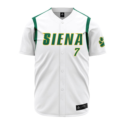 Siena - NCAA Baseball : Kobe Stenson - White Jersey
