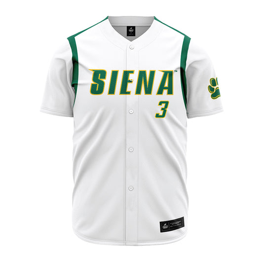 Siena - NCAA Baseball : Mathew Murtagh - White Jersey-0