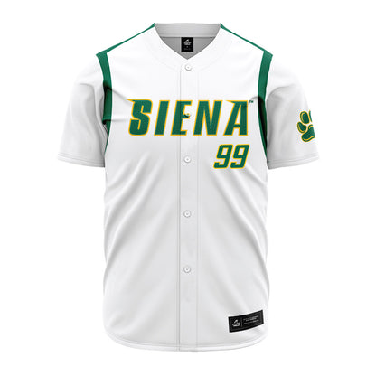 Siena - NCAA Baseball : Casey Vaughn - White Jersey