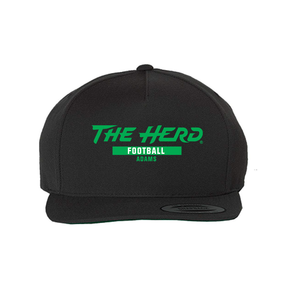 Marshall - NCAA Football : Shunmarkus Adams - Snapback Hat-0