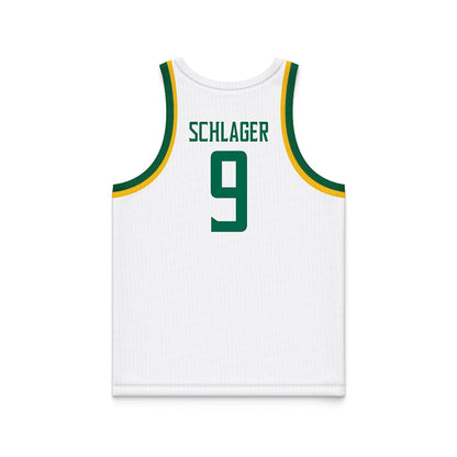 Siena - NCAA Men's Basketball : Owen Schlager - White Basketball Jersey-1