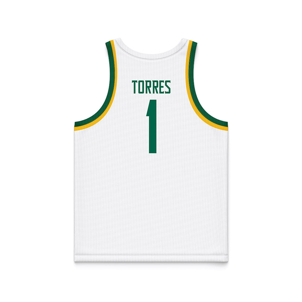 Siena - NCAA Men's Basketball : Chris Torres - White Basketball Jersey