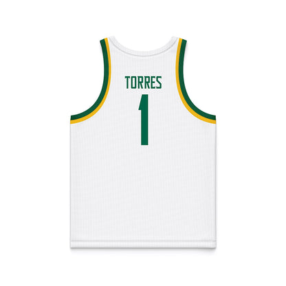 Siena - NCAA Men's Basketball : Chris Torres - White Basketball Jersey
