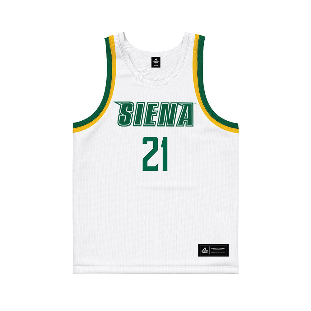 Siena - NCAA Men's Basketball : Brendan Coyle - White Basketball Jersey