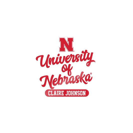 Nebraska - NCAA Women's Basketball : Claire Johnson - Sticker-0