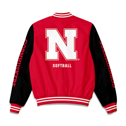 Nebraska - NCAA Softball : Carlie Muhlbach - Bomber Jacket-1