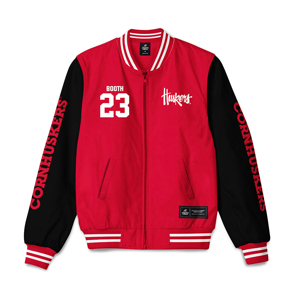 Nebraska - NCAA Football : Conor Booth - Bomber Jacket-0