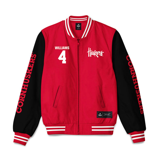 Nebraska - NCAA Women's Soccer : Karli Williams - Bomber Jacket-0