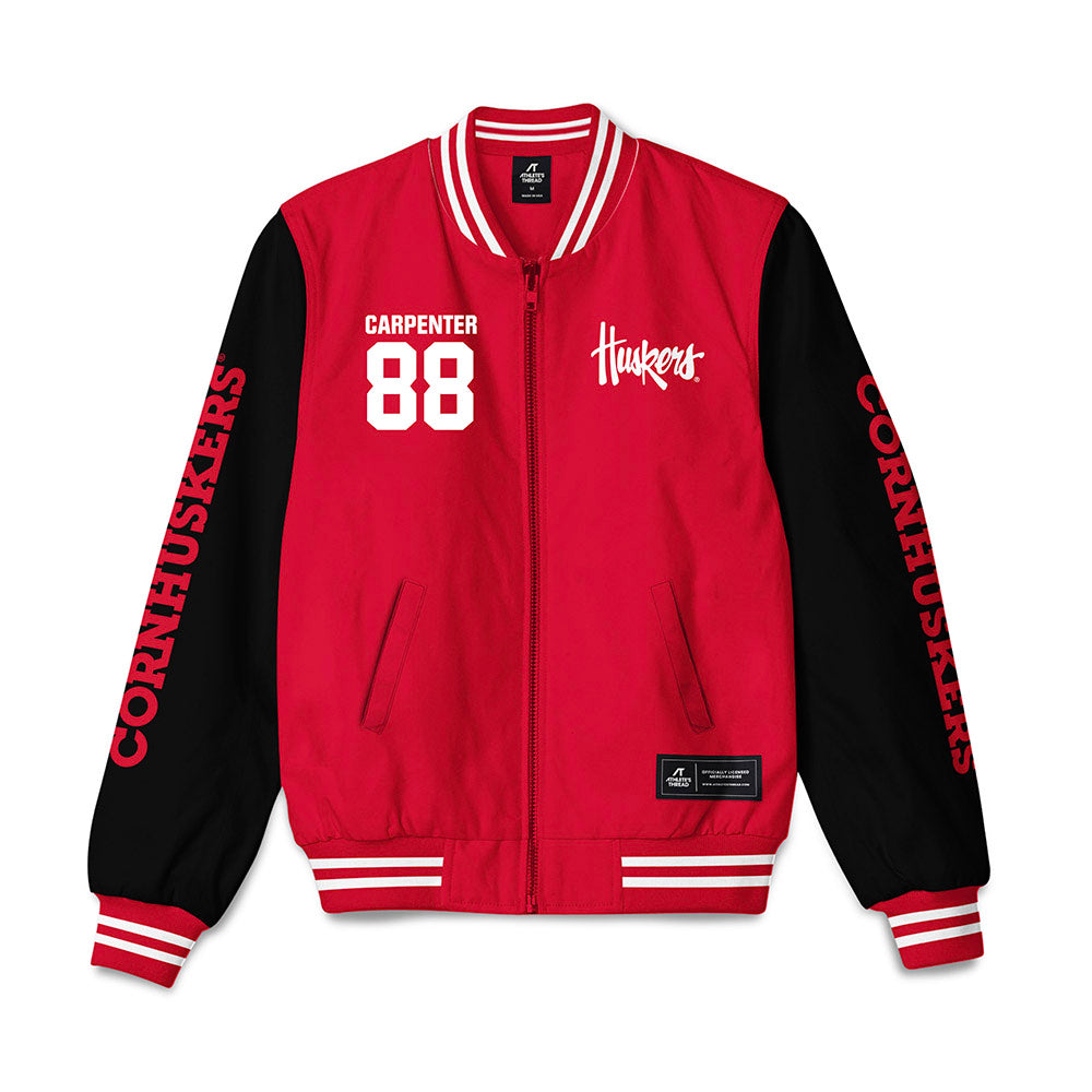 Nebraska - NCAA Football : Jackson Carpenter - Bomber Jacket-0