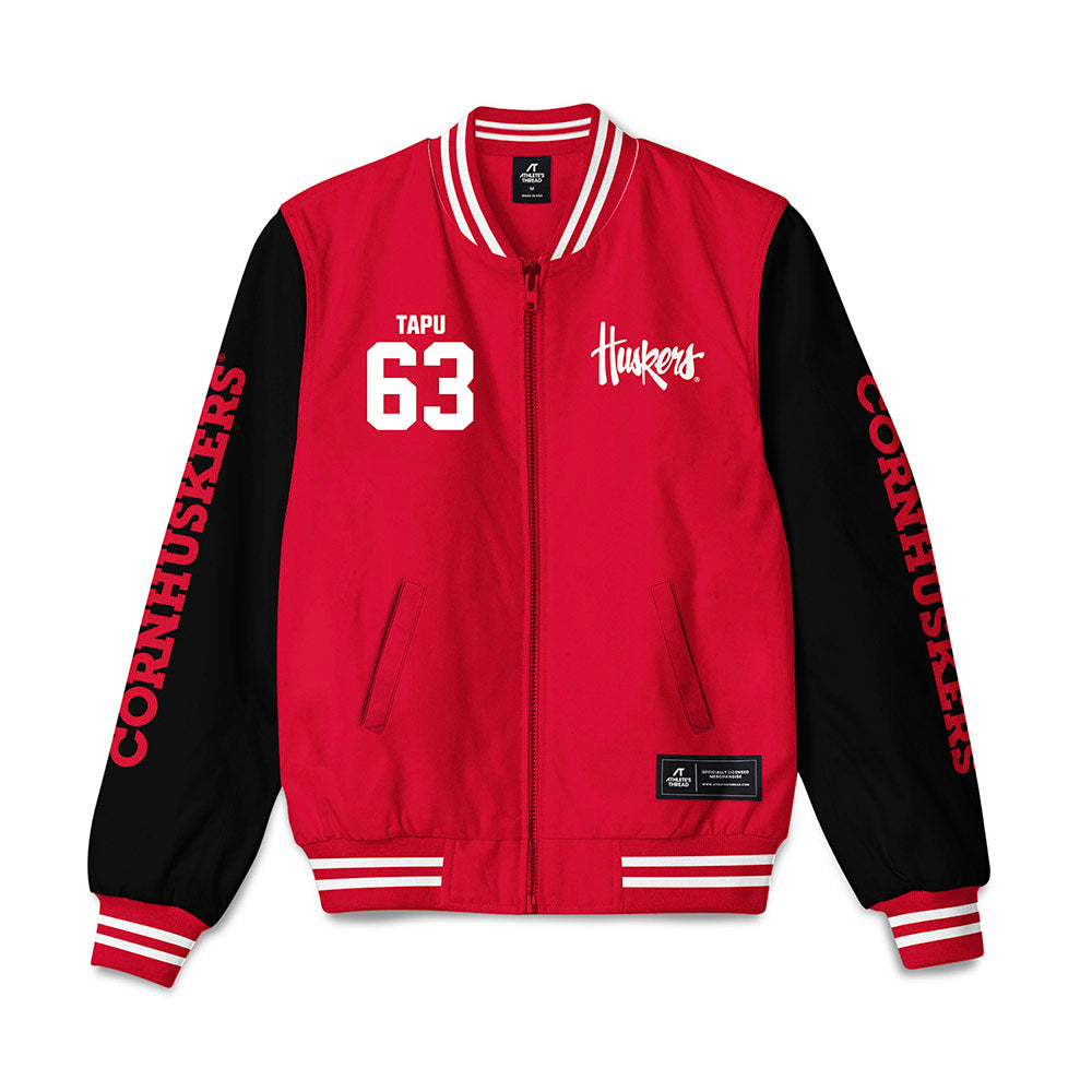 Nebraska - NCAA Football : Brian Tapu - Bomber Jacket-0