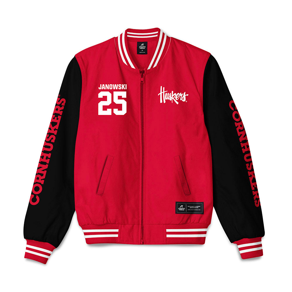 Nebraska - NCAA Men's Basketball : Nick Janowski - Bomber Jacket