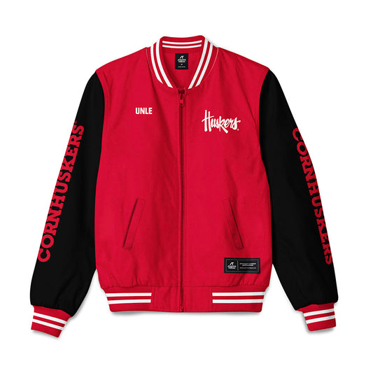 Nebraska - NCAA Wrestling : Abdirahman Unle - Bomber Jacket-0