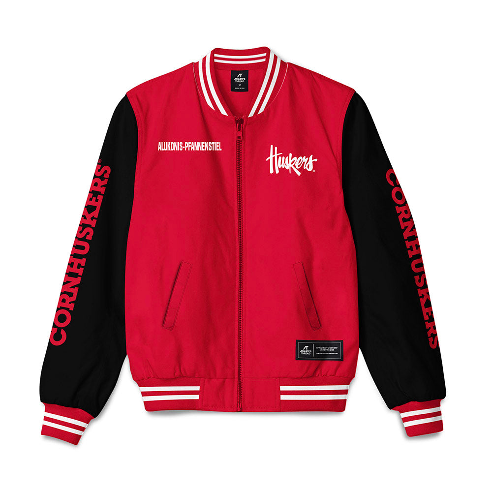 Nebraska - NCAA Women's Track & Field : Marie Alukonis-Pfannenstiel - Bomber Jacket