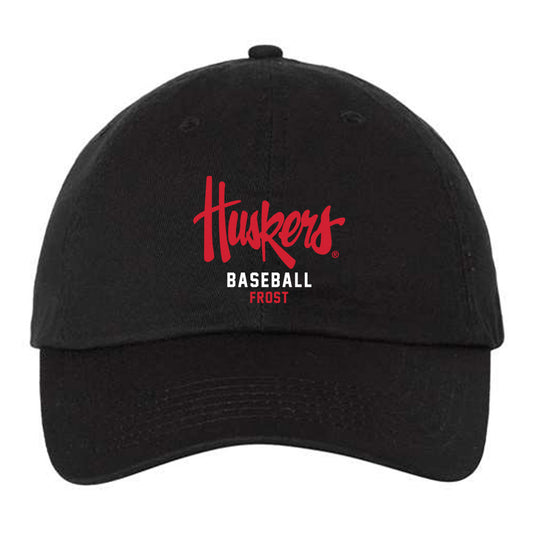 Nebraska - NCAA Baseball : Cael Frost - Dad Hat-0