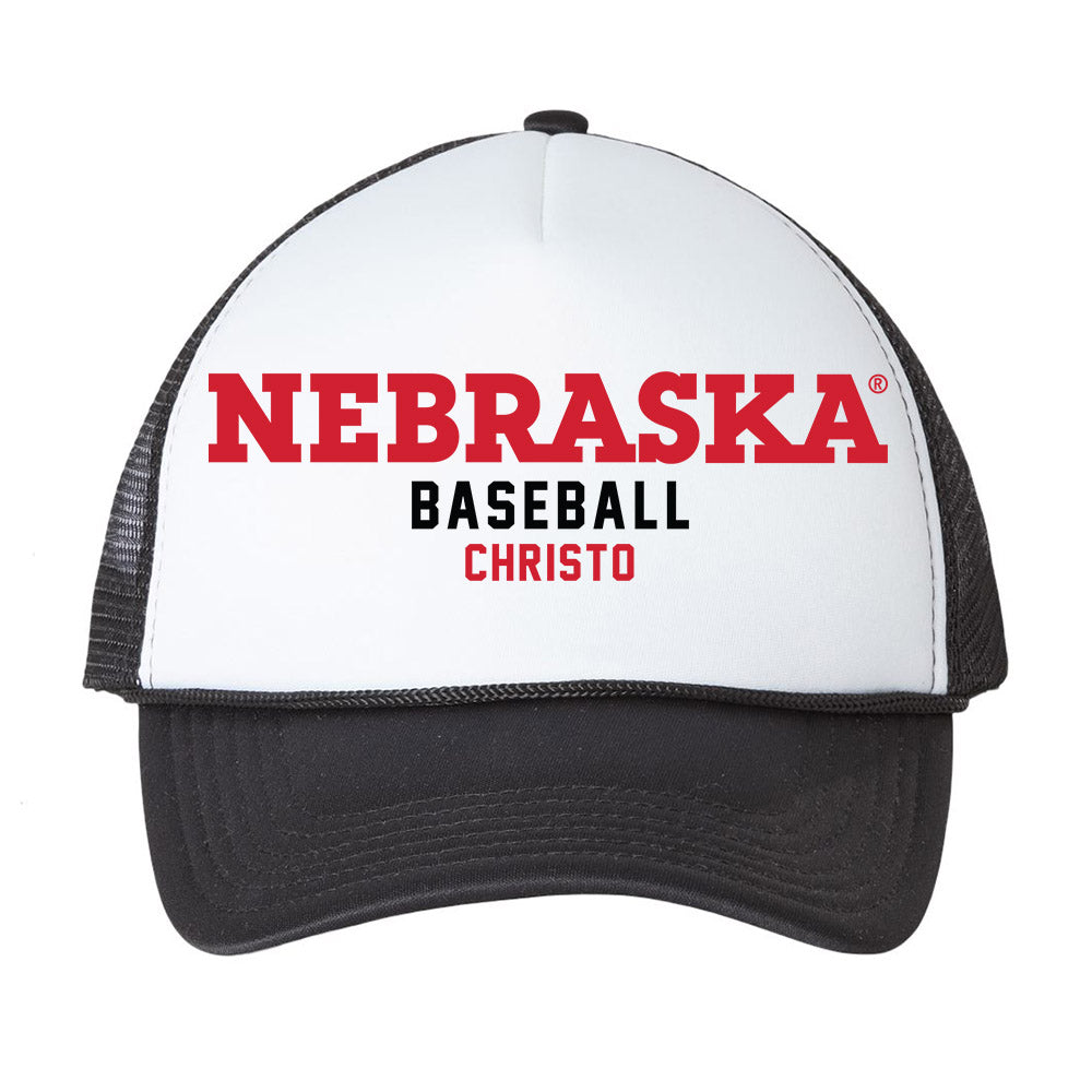 Nebraska - NCAA Baseball : Drew Christo - Trucker Hat