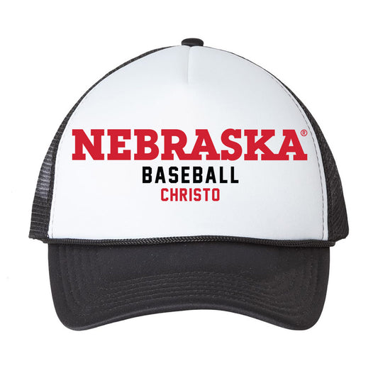 Nebraska - NCAA Baseball : Drew Christo - Trucker Hat