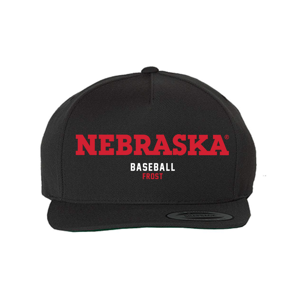 Nebraska - NCAA Baseball : Cael Frost - Snapback Hat-0