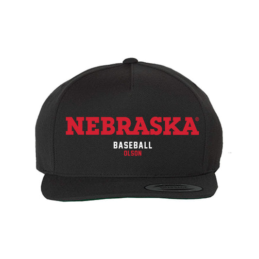 Nebraska - NCAA Baseball : Chase Olson - Snapback Hat-0