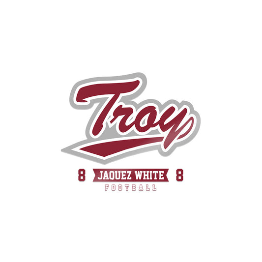 Troy - NCAA Football : jaquez white - Sticker-0