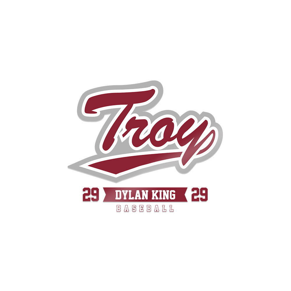 Troy - NCAA Baseball : Dylan King - Sticker-0