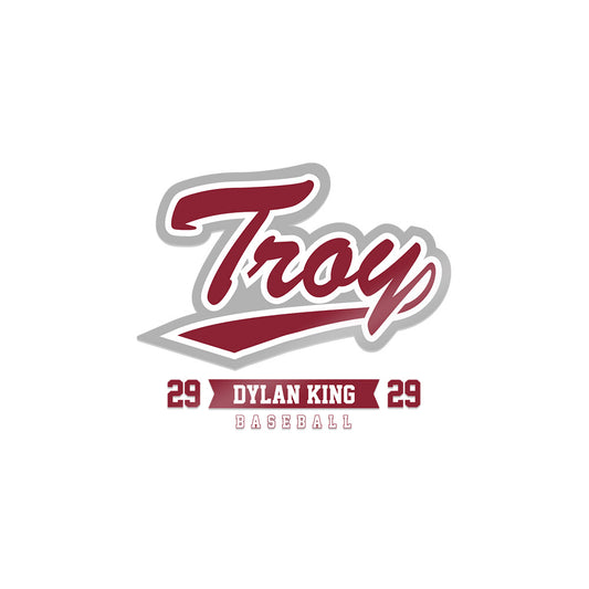 Troy - NCAA Baseball : Dylan King - Sticker-0
