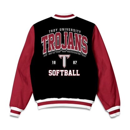 Troy - NCAA Softball : Makaley Boswell - Bomber Jacket-1