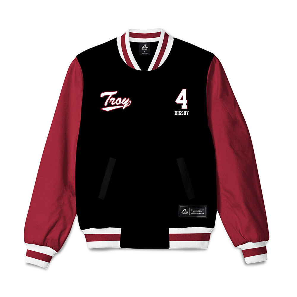 Troy - NCAA Men's Basketball : Myles Rigsby - Bomber Jacket