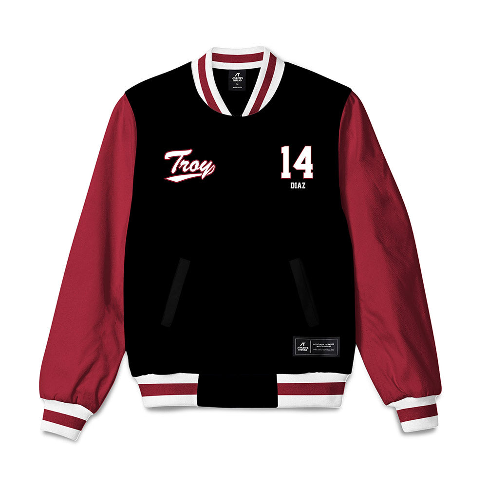 Troy - NCAA Baseball : Zaid Diaz - Bomber Jacket-0