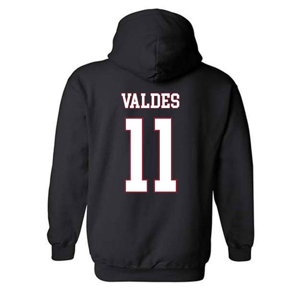 Troy - NCAA Men's Basketball : Victor Valdes - Classic Shersey Hooded Sweatshirt-1